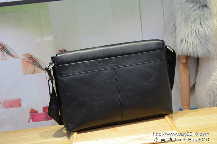 COACH蔻馳 頂級原單 頭層牛皮 專櫃對版 COACH 男士單肩斜挎包 54792  Chz1502